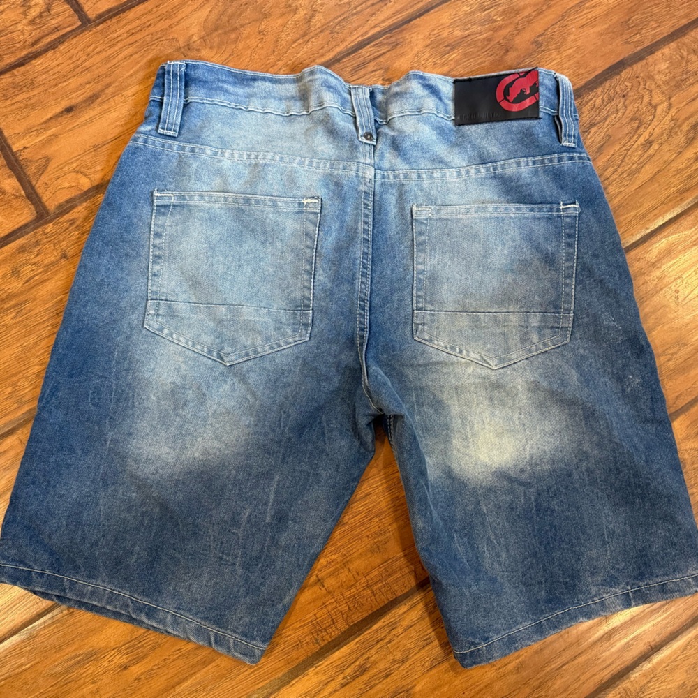 Ecko Unltd Jean shorts men’s 32 Blue Relaxed Baggy Rawthentic faded comfort